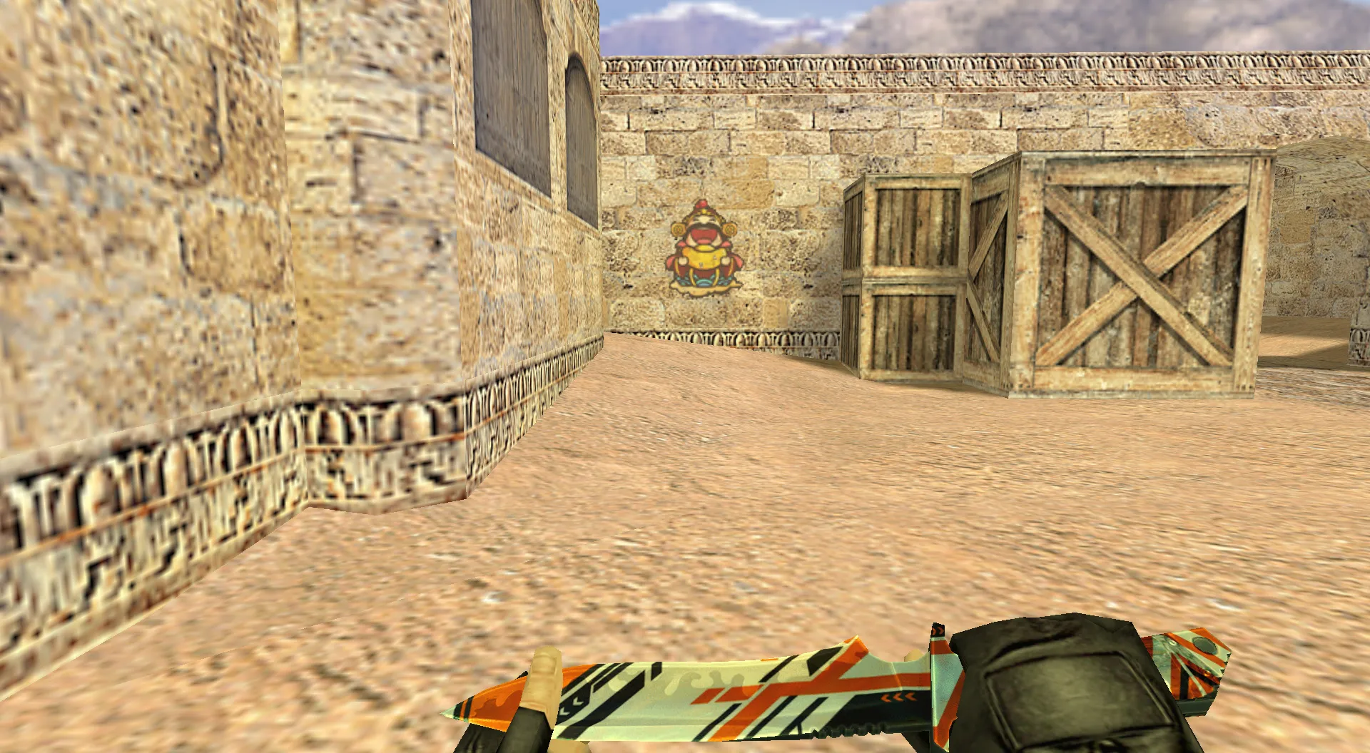 Скриншот Граффити «Бог удачи» для CS 1.6 - Уникальный стиль и удача в игре