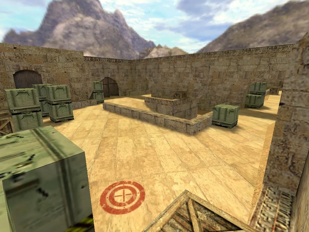 Скриншот  Карта de_sandrush для CS 1.6: подробный анализ и стратегии
