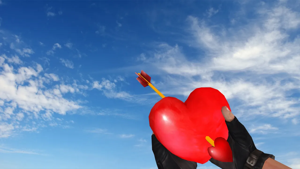 Скриншот Модель гранаты «Сердце» для CS 1.6: v_, p_, w_ , звук, анимация осмотра и качество текстур