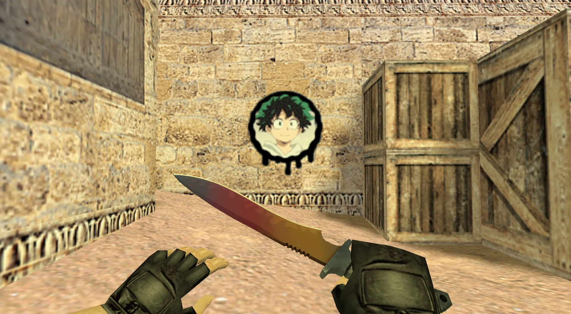 Скриншот Граффити «Изуку Мидория» для CS 1.6 - Уникальные скины и стиль