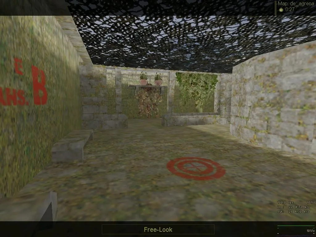 Скриншот Карта de_agrena для CS 1.6: баланс сторон, точки, .nav для ботов, оптимизация wpoly/epoly