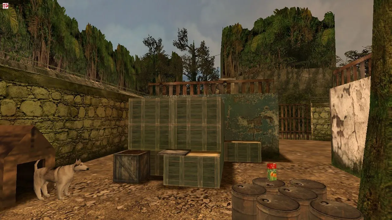 Скриншот  Карта de_ridersinthejungle для CS 1.6 — тактические особенности и оптимизация