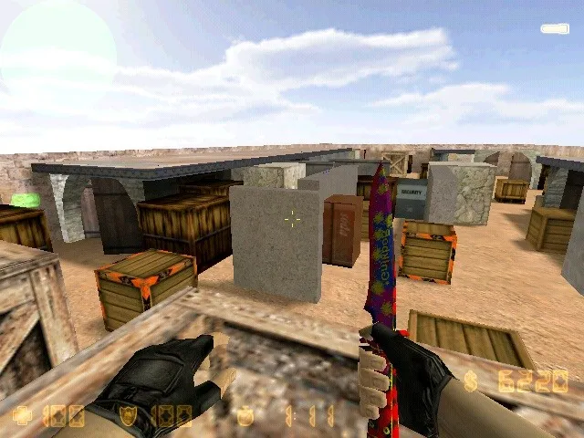 Скриншот de_dust3_mini для CS 1.6: мини-карта для бодрых раундов, точки, маршруты, .nav и оптимизация