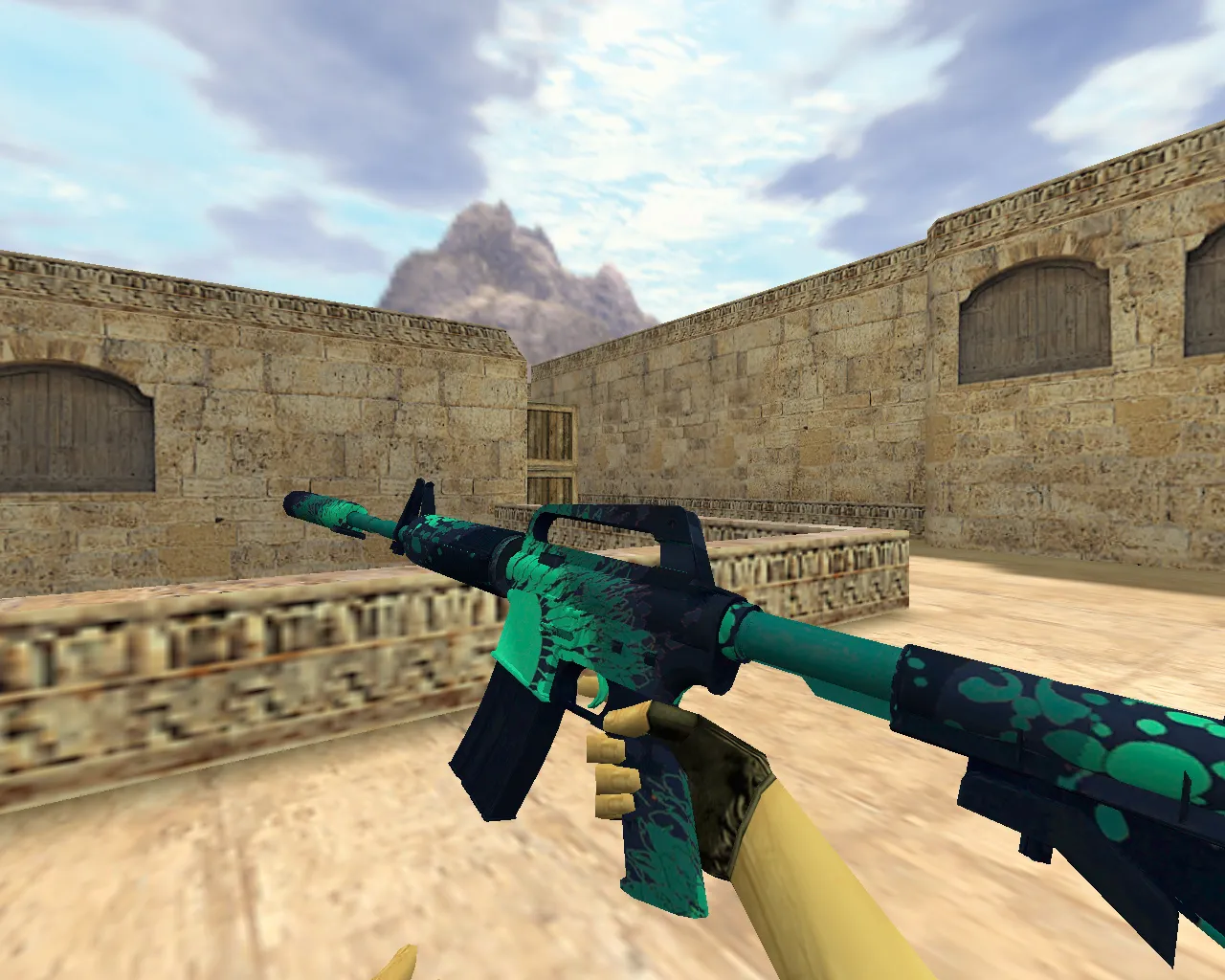 Скриншот Модель «М4А1 Падение Икара» v_m4a1 для CS 1.6: p_ и w_ модели, звуки, анимация осмотра