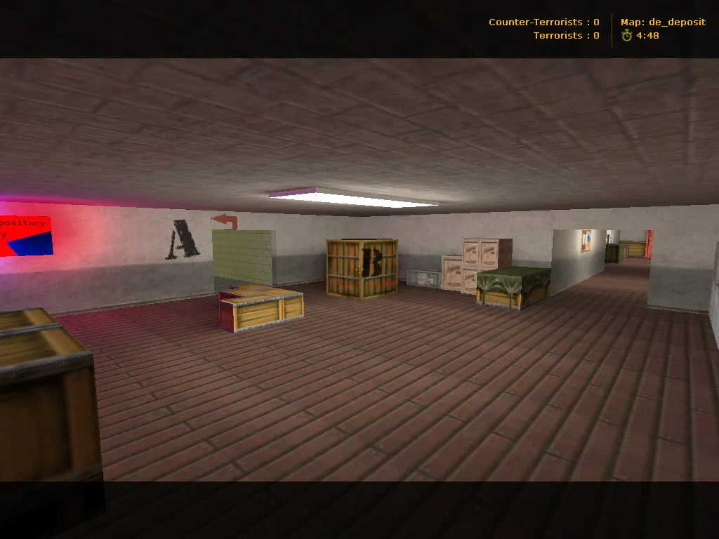 Скриншот  de_deposit для CS 1.6: точки, ротации, b-выходы и настройка для стабильного фпс