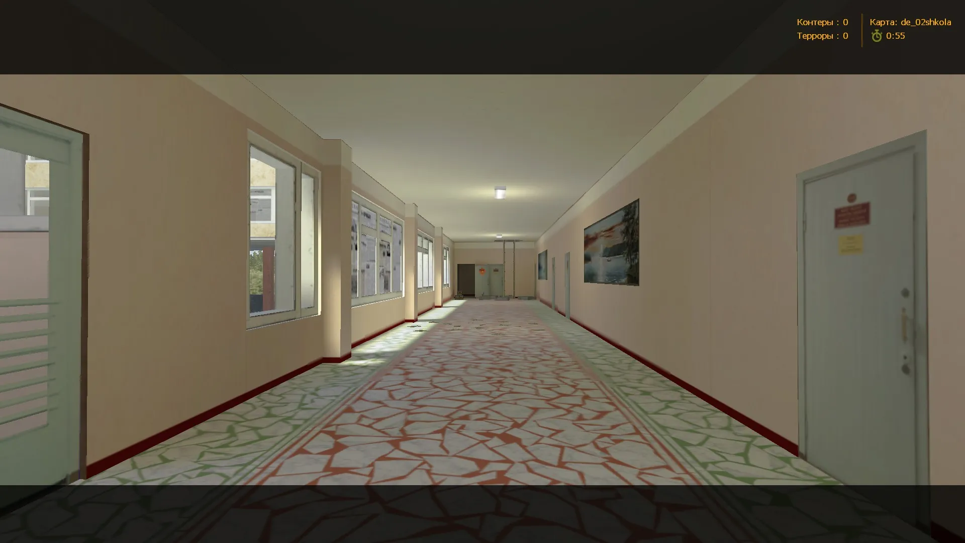 Скриншот  de_02shkola для CS 1.6: баланс сторон, точки, .nav для ботов и настройки карты