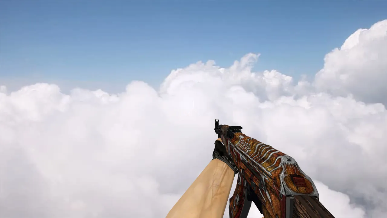 Скриншот Модель v_ak47 АК-47 Scarecrow для CS 1.6: p_ и w_ версии, звук, анимация осмотра, текстуры