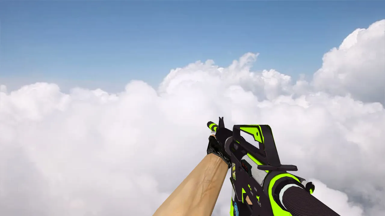 Скриншот Модель v_m4a1 p_m4a1 w_m4a1 «M4A1 Green Сайрекс» для CS 1.6: звуки, анимация осмотра, текстуры, настройка