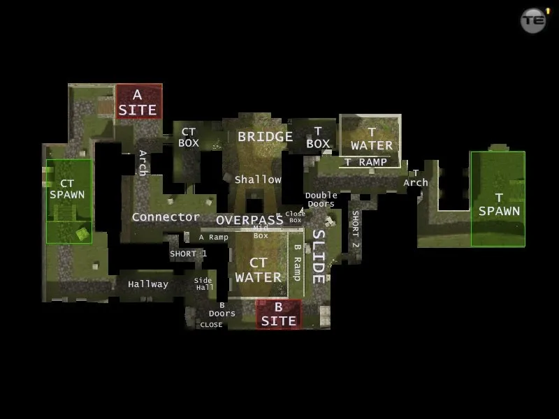 Скриншот  css_aztec карта для CS 1.6: точки, маршруты, .nav, wpoly/epoly и баланс сторон