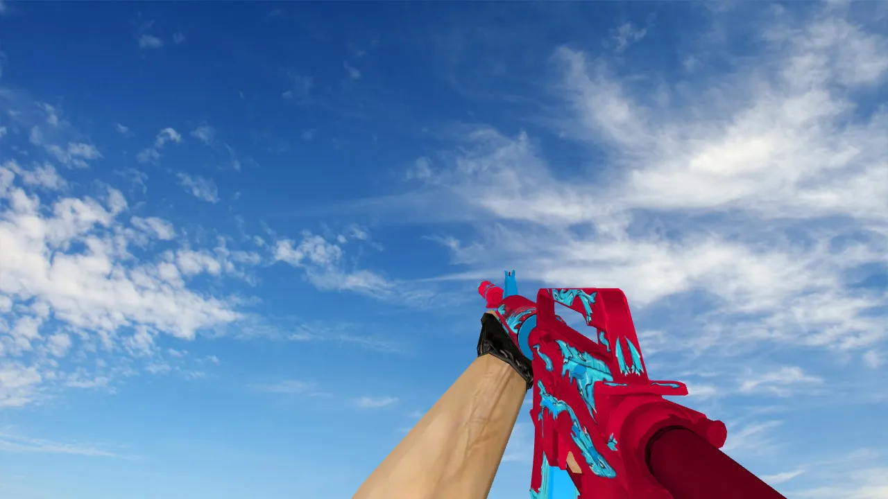 Скриншот Модель M4A1 «Дух воды» v_ p_ w_ для CS 1.6: звуки, анимация осмотра, текстуры и настройка