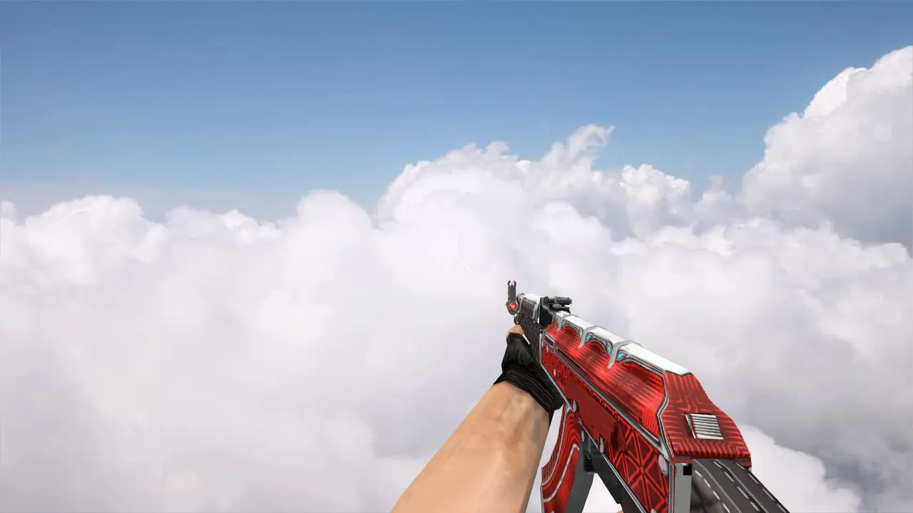 Скриншот Модель «AK-47 Ruby» v_ модели и p_ модели для CS 1.6: звуки, анимация осмотра, текстуры и качество в игре