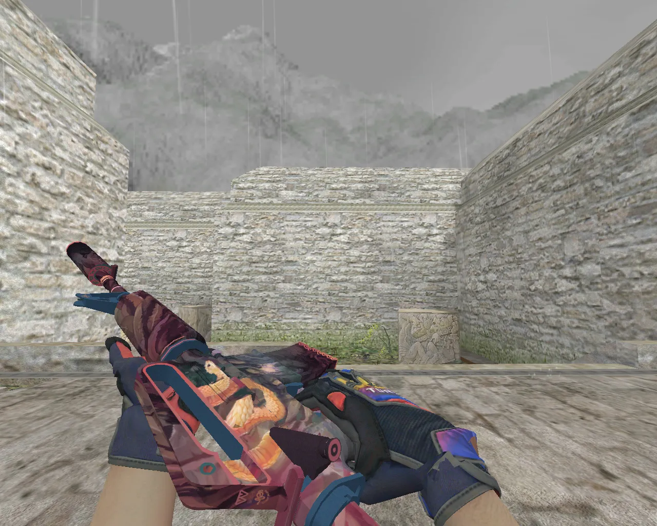 Скриншот М4А1 «Добро пожаловать в джунгли» (Welcome to the Jungle) для CS 1.6: v_, p_, w_ модель, звуки, анимация и текстуры