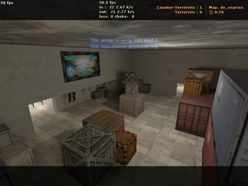 Скриншот  Карта de_expriox для CS 1.6: баланс сторон, точки, .nav для ботов и оптимизация wpoly/epoly