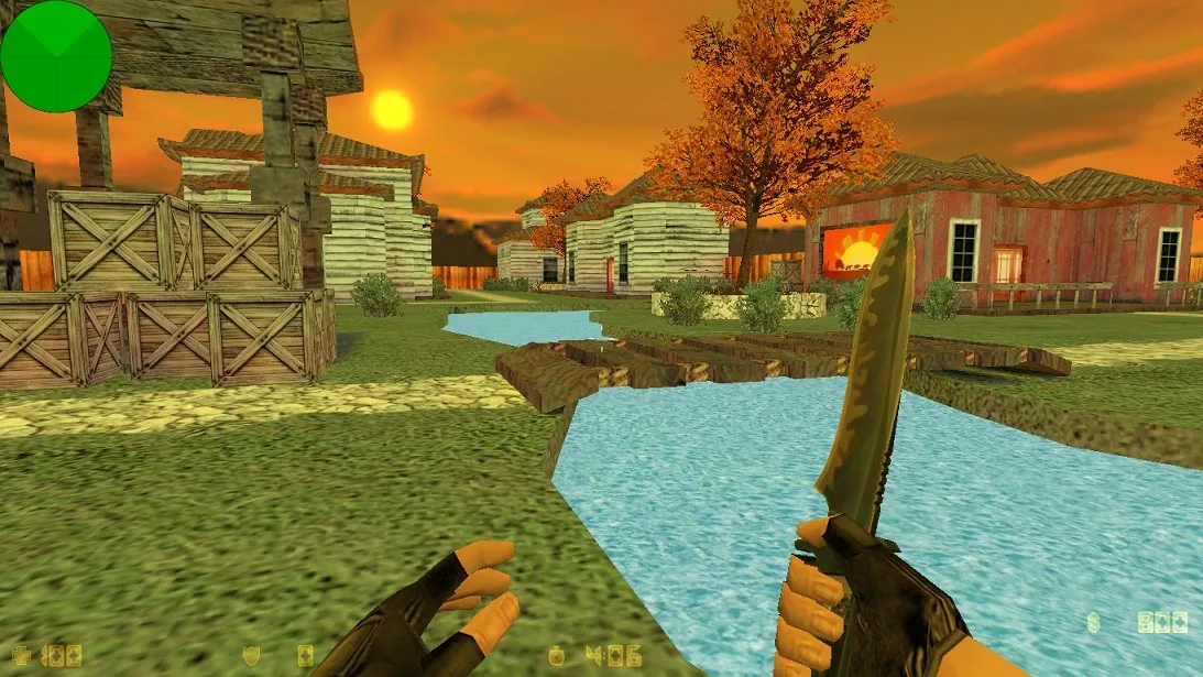 Скриншот  de_china_village для CS 1.6: точки за CT/T, тактики, .nav для ботов и оптимизация карты