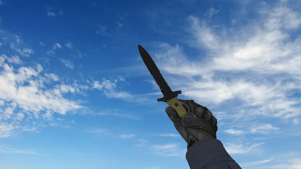 Скриншот Default CSGO CT Knife (v_ / p_ / w_) для CS 1.6: нож CT, звуки, анимация осмотра и текстуры