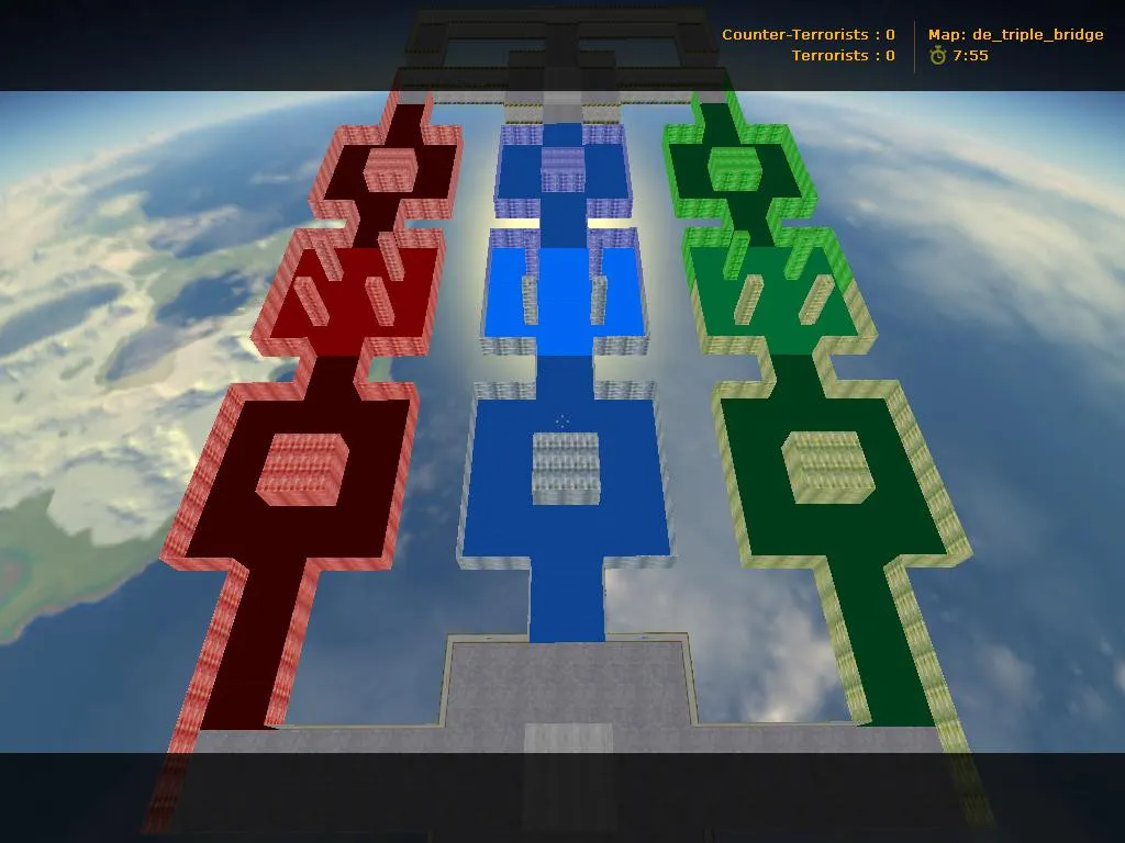 Скриншот  Карта de_triple_bridge для CS 1.6: Тактический анализ и особенности