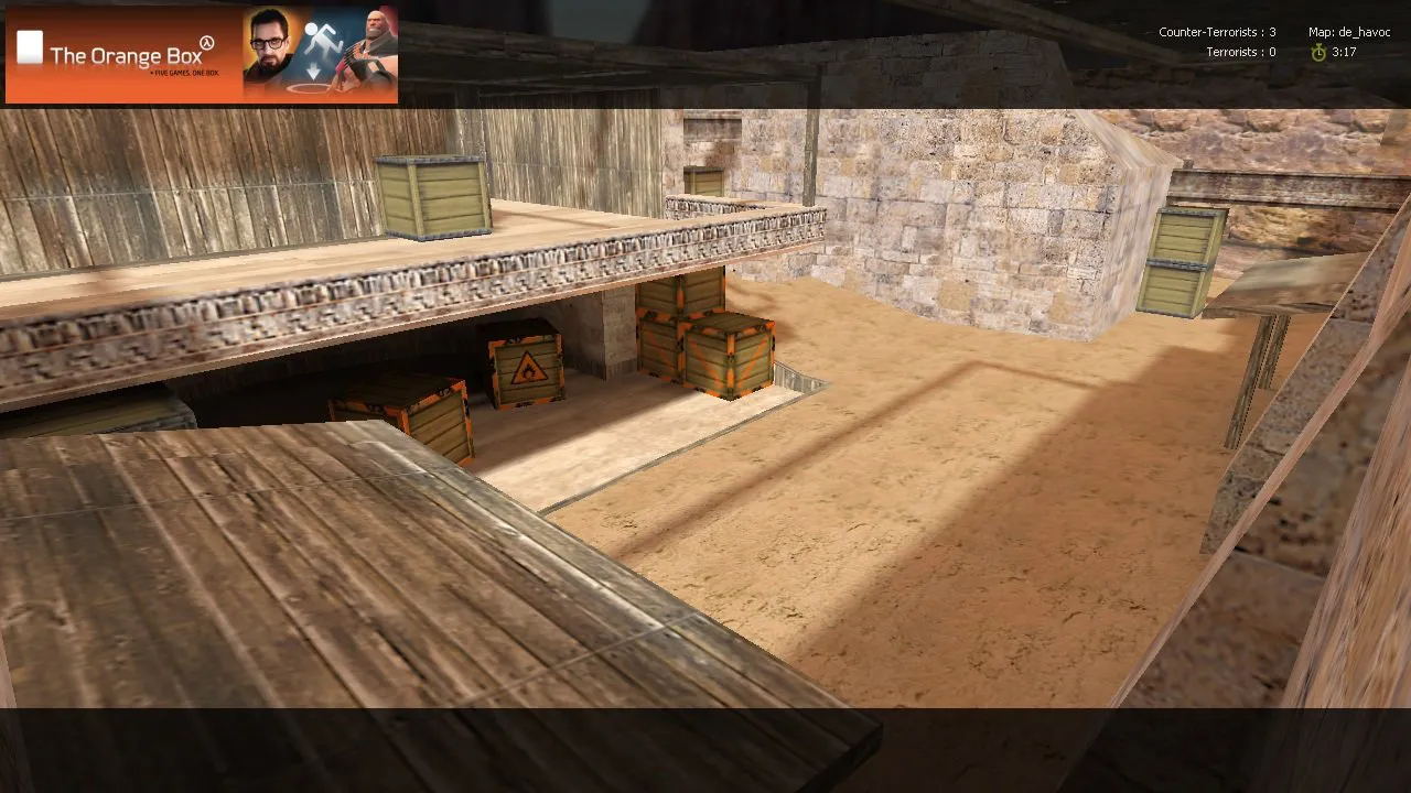 Скриншот  de_havoc карта для CS 1.6: тактика за T и CT, точки, .nav для ботов, оптимизация wpoly/epoly