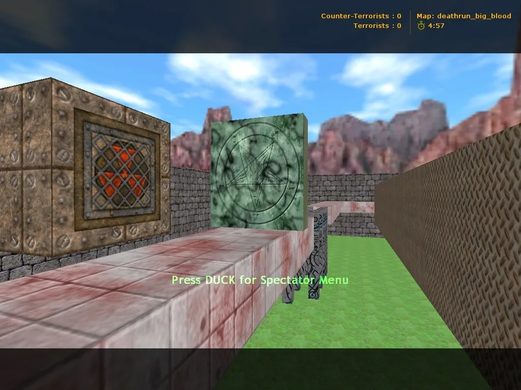 Скриншот  deathrun_big_blood для CS 1.6: карта deathrun, точки, маршруты и настройка под стабильный FPS