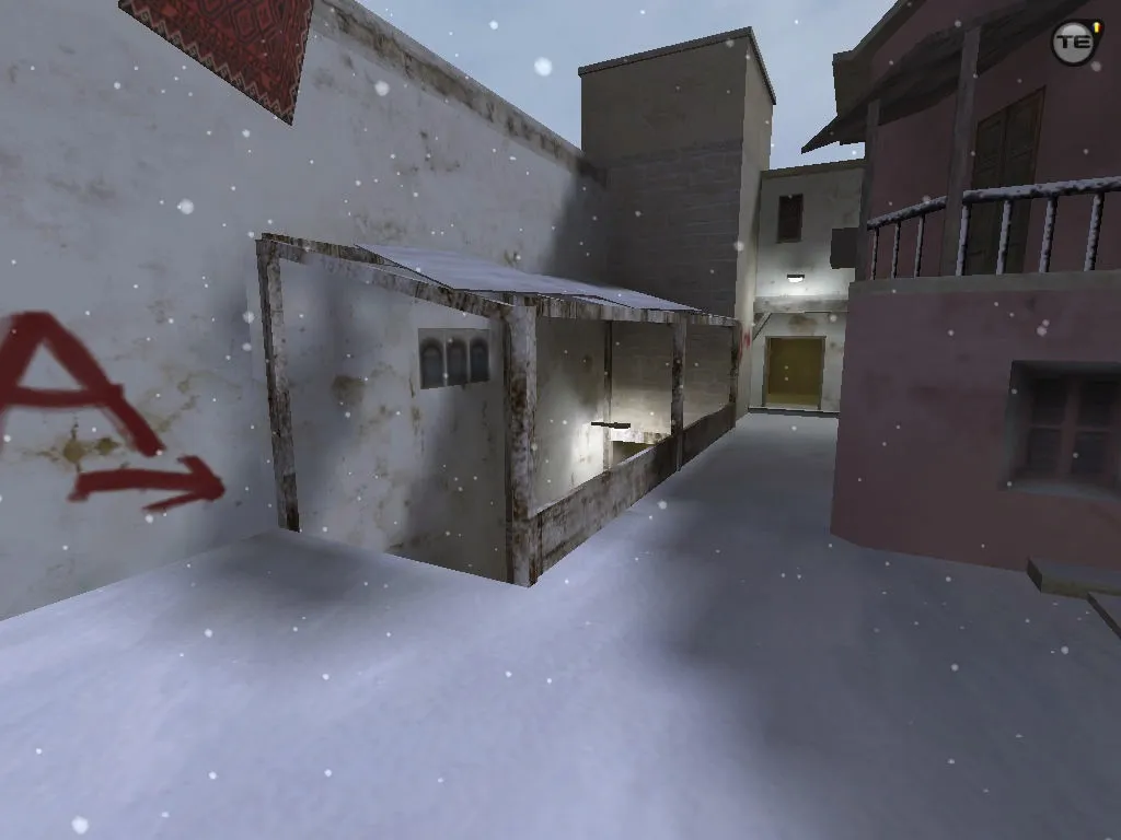 Скриншот  css_miragewinter_go: DE карта для CS 1.6 с балансом сторон, точками и .nav для ботов