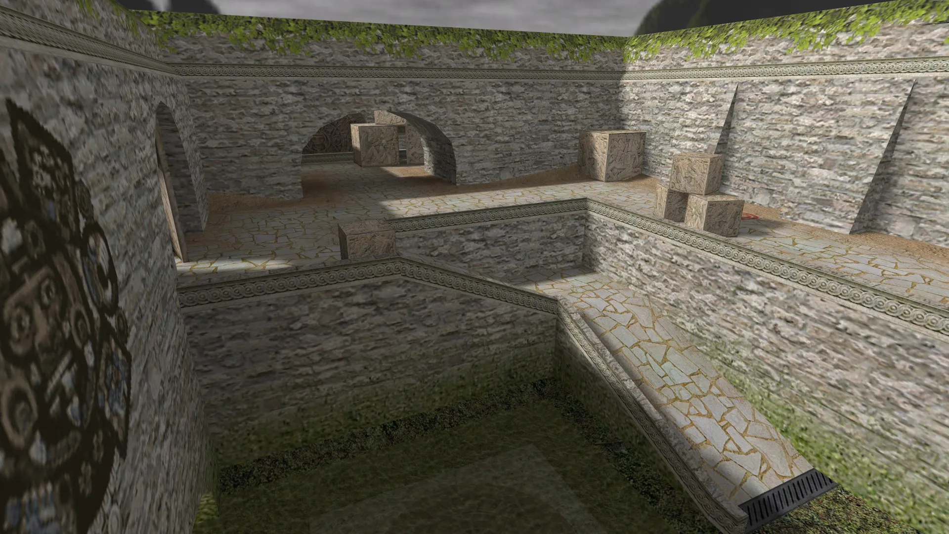 Скриншот  de_aztec3 для CS 1.6: тактика за CT и T, точки, .nav для ботов и оптимизация карты