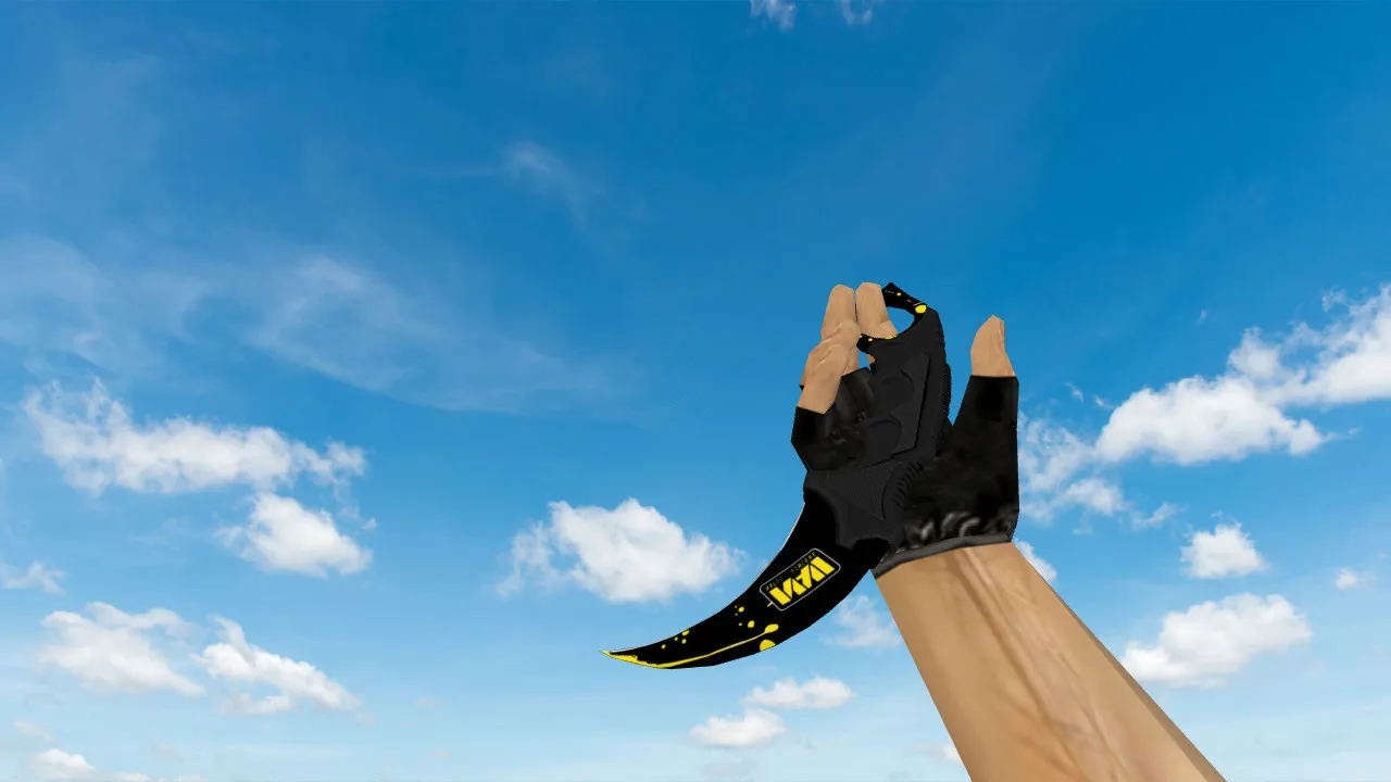 Скриншот Модель ножа «Karambit Navi» v_knife_p в CS 1.6: звуки, анимация осмотра, качество текстур и точный вид