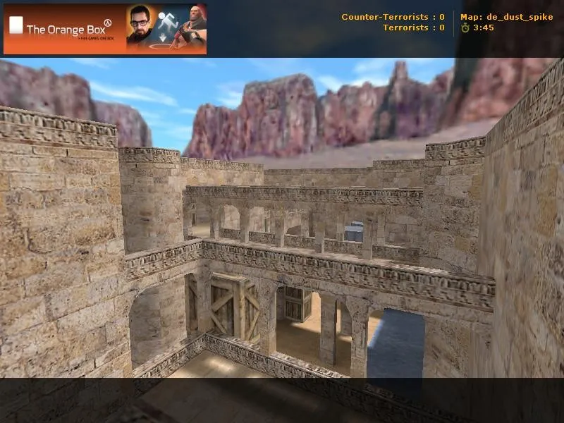 Скриншот de_dust_spike для CS 1.6: тактика, оптимизация, .nav и точки под бои