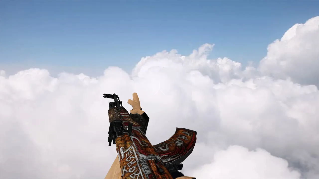 Скриншот Модель v_ak47 АК-47 Scarecrow для CS 1.6: p_ и w_ версии, звук, анимация осмотра, текстуры