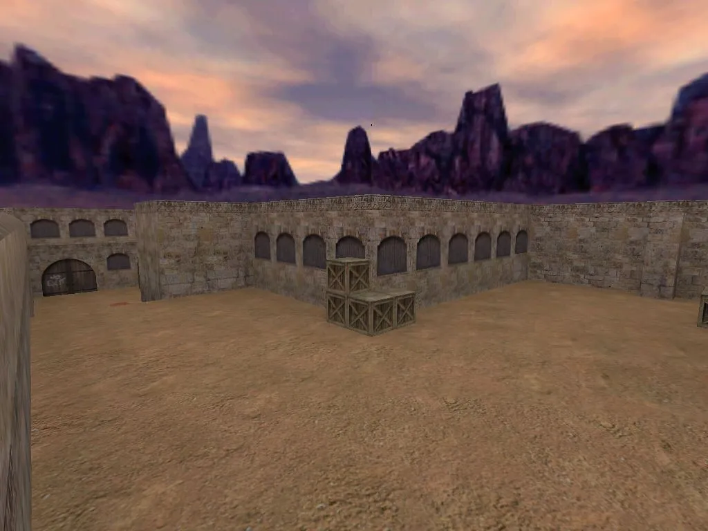 Скриншот  de_arabia2 для CS 1.6: тактики за CT/T, точки на пленте, .nav и оптимизация карты