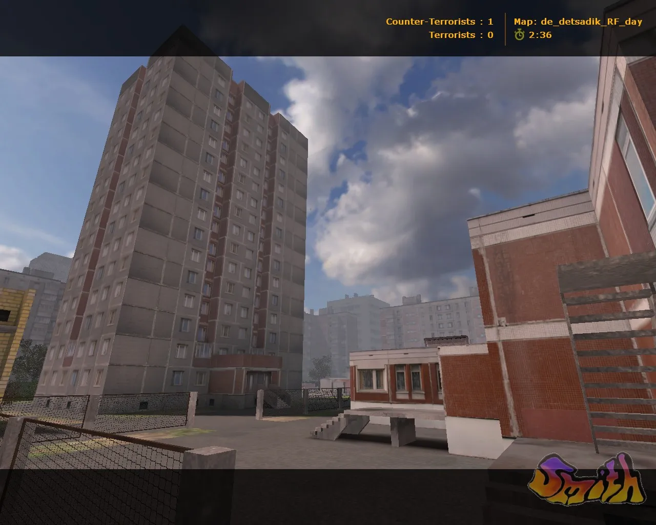 Скриншот  Карта de_detsadik_rf для CS 1.6: точки, маршруты, .nav для ботов и оптимизация wpoly/epoly