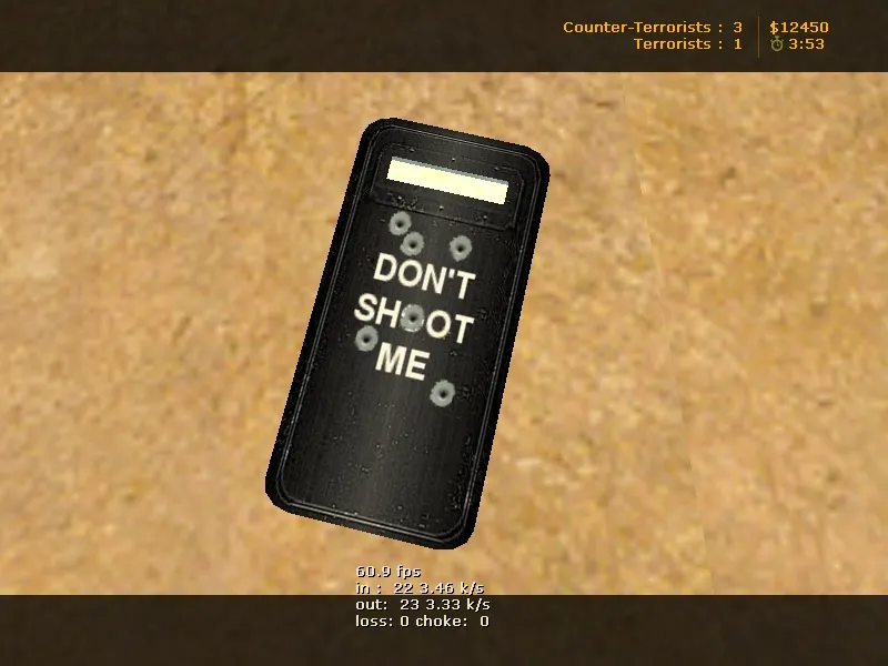 Скриншот  Модель «Black and Silver Riot Shields» (v_, p_, w_) для CS 1.6: текстуры 1024x1024, анимация осмотра и звуки