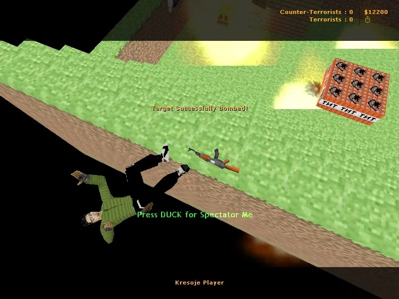 Скриншот  Карта de_minecraft_2012 для CS 1.6: Тактика и особенности