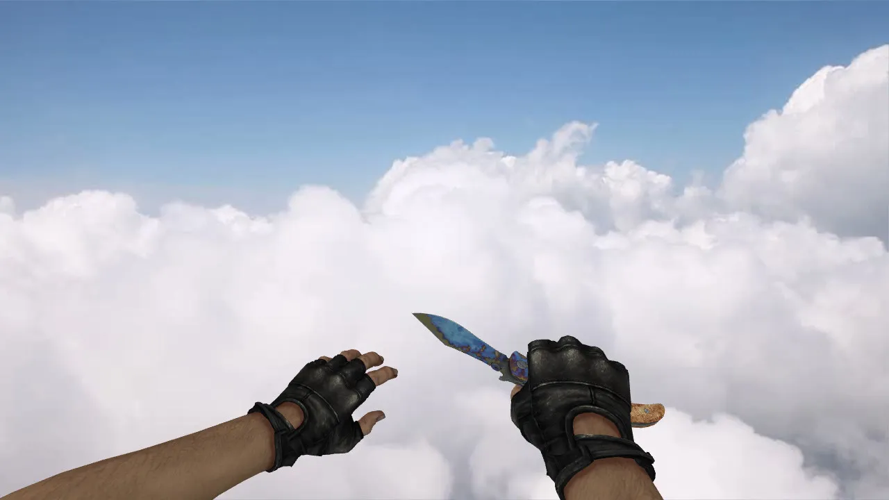 Скриншот  Модель ножа v_ «Наваха «Поверхностная закалка»» для CS 1.6: p_ и w_ модели, звуки и анимация осмотра