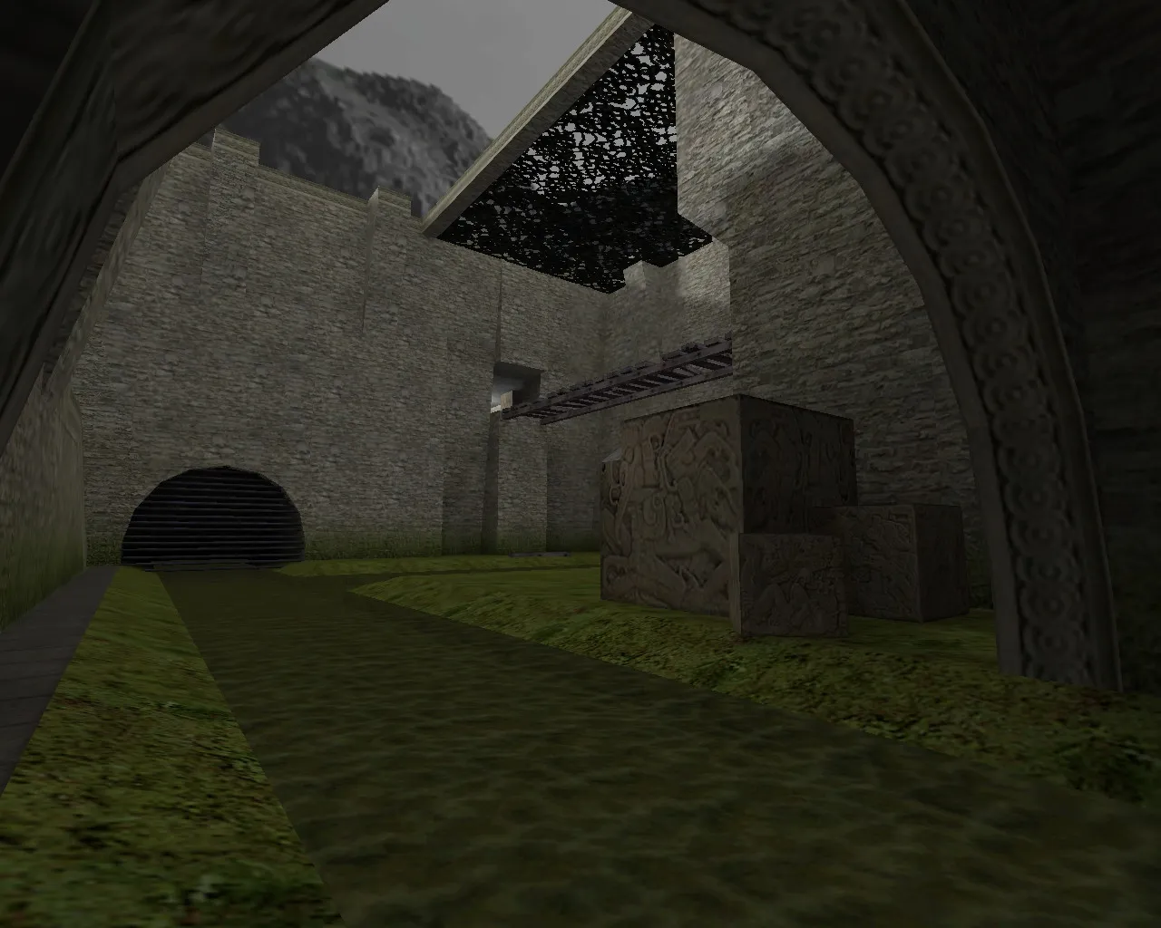 Скриншот  de_aztec_fal для CS 1.6: баланс сторон, точки, .nav, оптимизация wpoly/epoly и настройка ботов