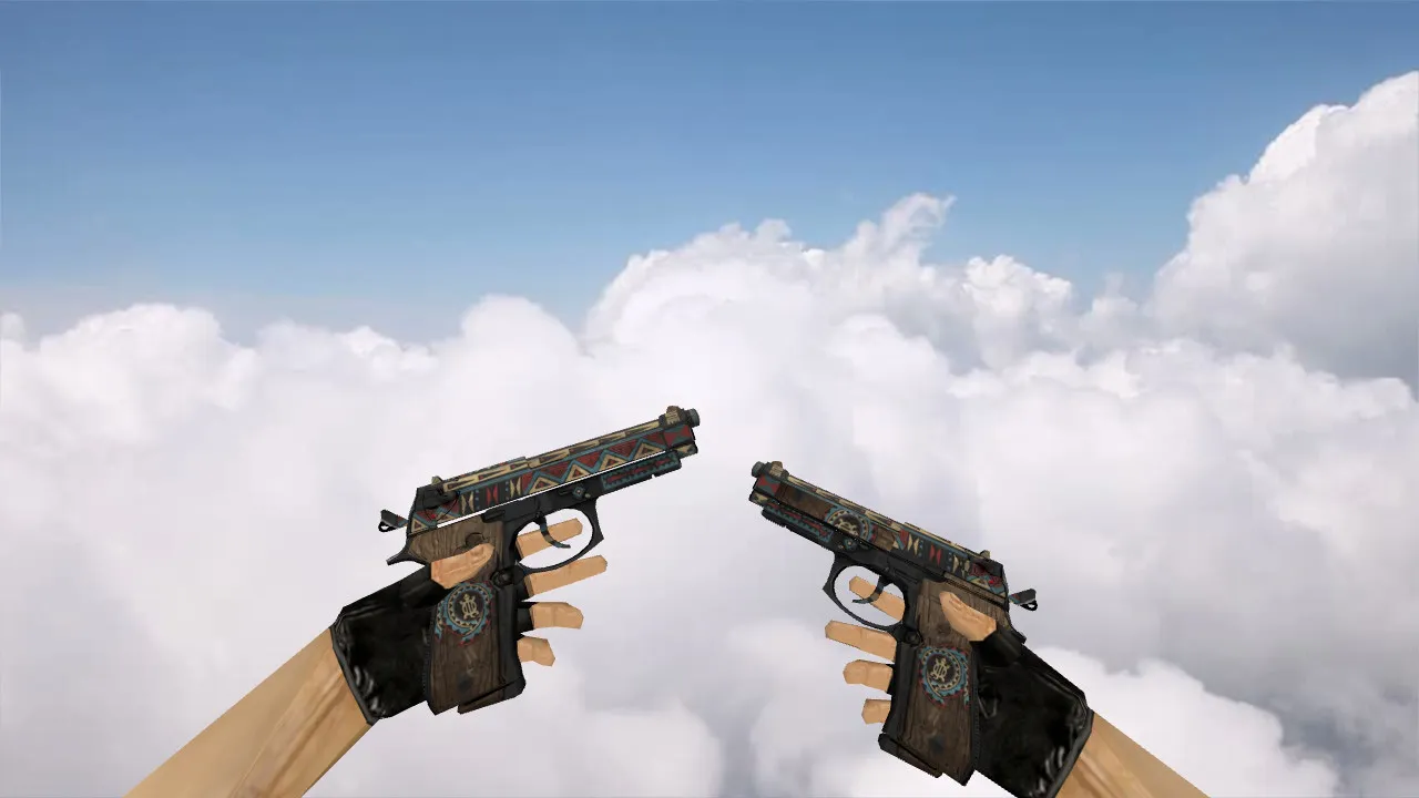 Скриншот Модель «Dual Berettas Tribal Sky» для CS 1.6