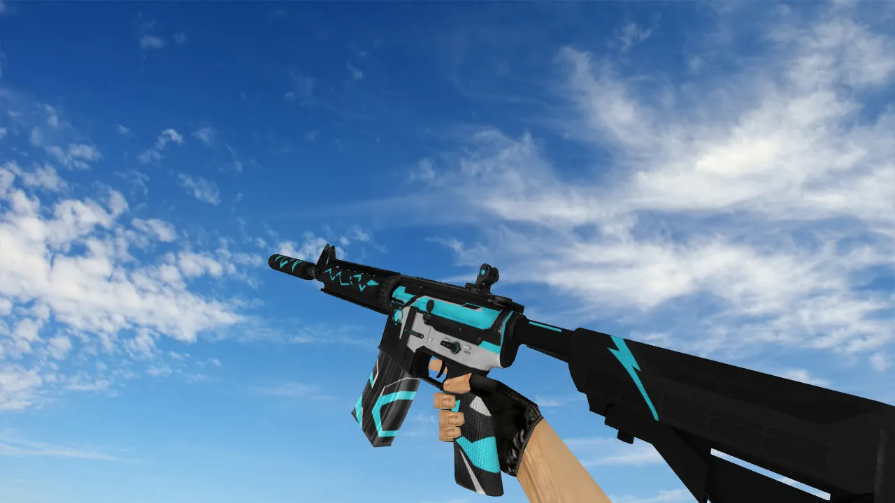 Скриншот Модель M4A4 Dramcore Redux 3 v_m4a1 для CS 1.6: звуки, анимация осмотра, текстуры и настройка под сервер