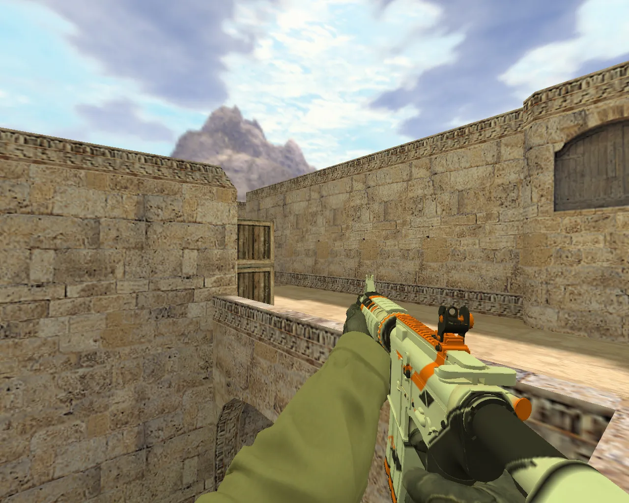 Скриншот Модель M4A1 в CS 1.6: «М4А4 Азимов» (v_, p_, w_), звуки, анимация осмотра и текстуры