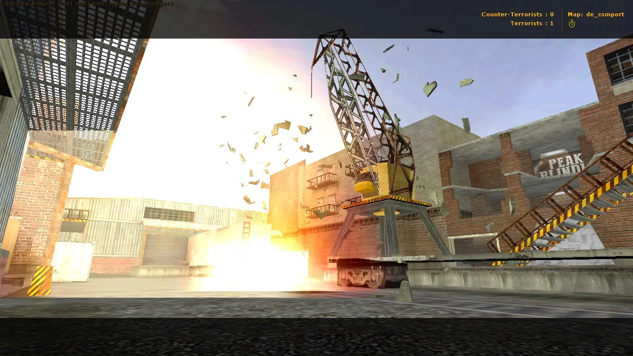 Скриншот de_csmport карта для CS 1.6: баланс сторон, точки, .nav для ботов и оптимизация wpoly/epoly