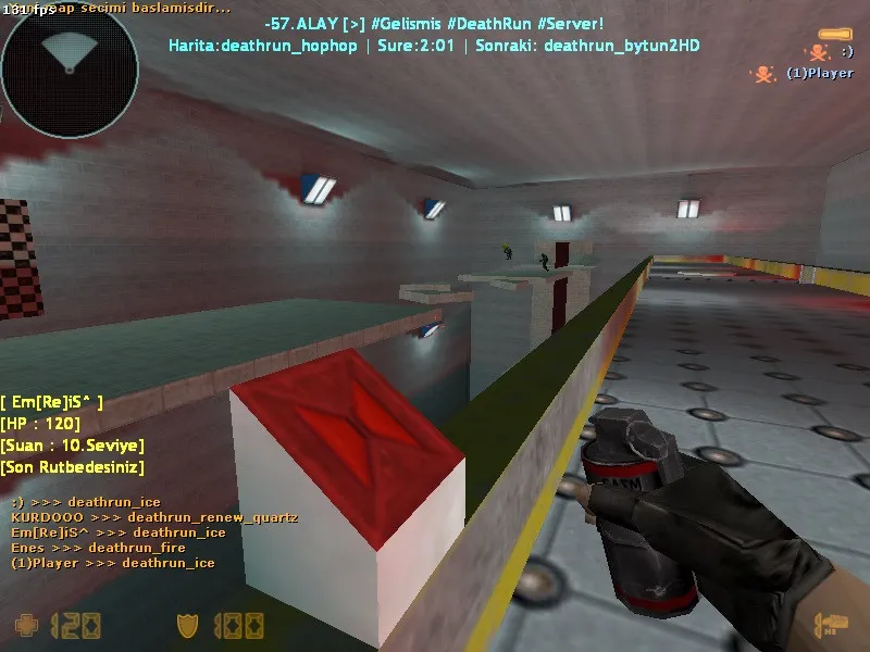 Скриншот  deathrun_hophop для CS 1.6: карта deathrun, точки, .nav для ботов и оптимизация под старые ПК