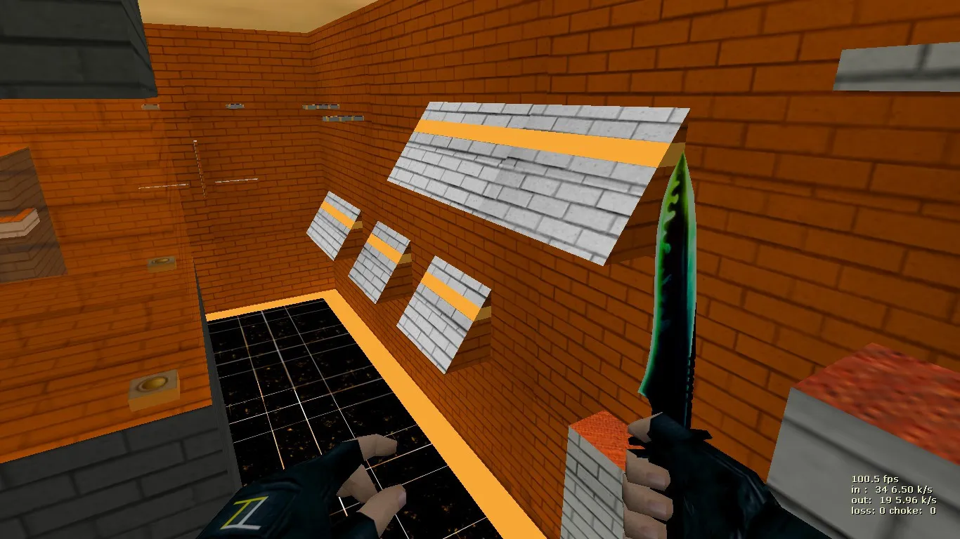 Скриншот  deathrun_nothing для CS 1.6: карта Deathrun, точки, раунды и настройка под 4554/8610