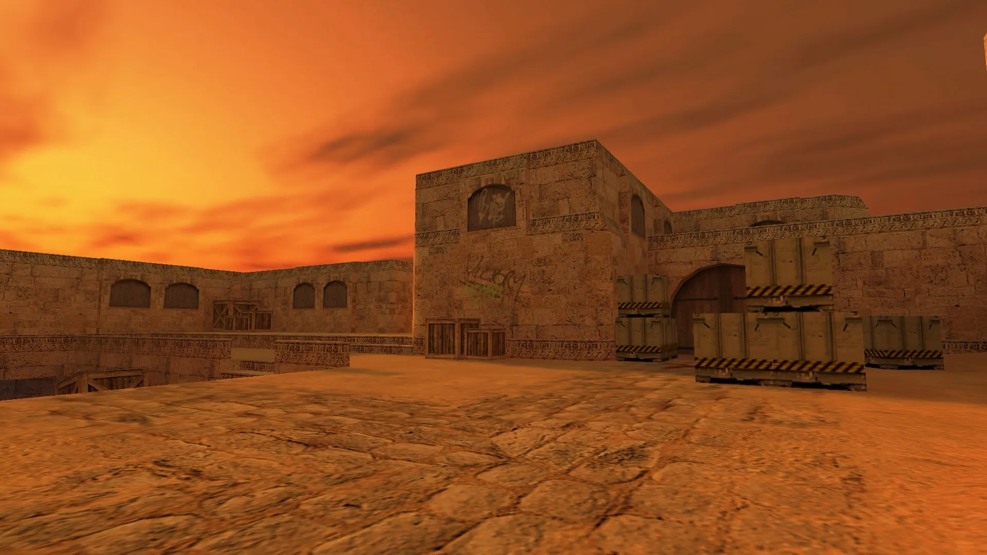 Скриншот  Карта de_dust2014_r2 для CS 1.6: точки, баланс сторон, оптимизация и запуск без подмены
