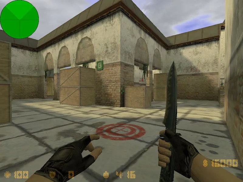 Скриншот  Карта de_cevo_concrete2 для CS 1.6: точки за Т и КТ, маршруты, .nav для ботов и оптимизация