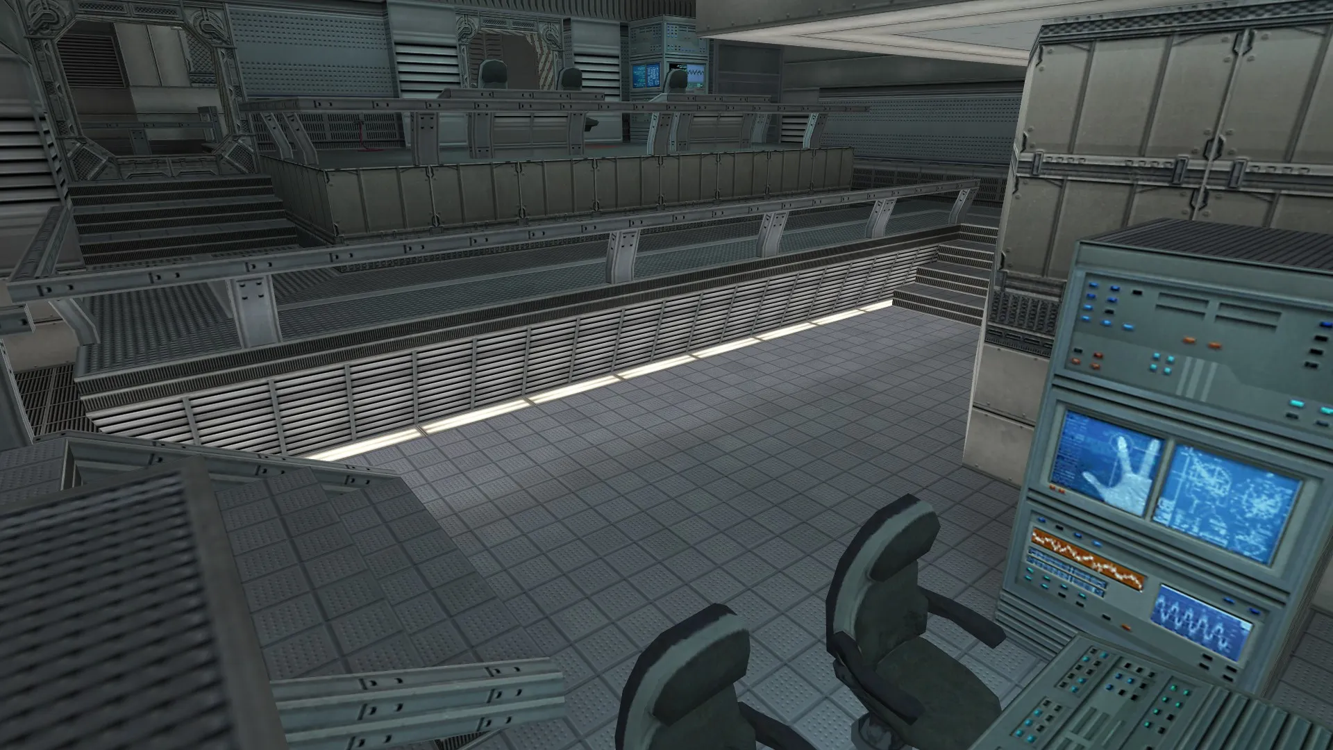 Скриншот  Карта de_downward для CS 1.6: точки, баланс сторон, .nav для ботов, оптимизация и настройка