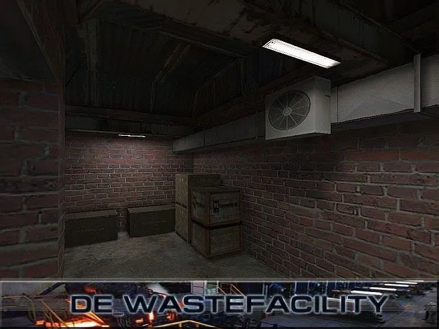 Скриншот  Карта de_wastefacility для CS 1.6 - Тактическое сражение в мусоропроводе