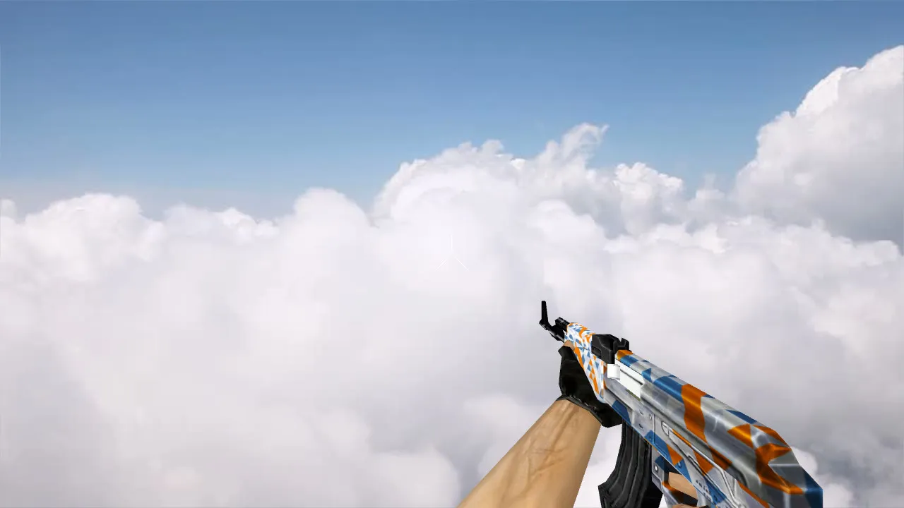 Скриншот Модель v_ak47 p_ak47 w_ak47 «Default AK-47 Whiteout Edition» для CS 1.6: звуки, анимация осмотра, текстуры, качество