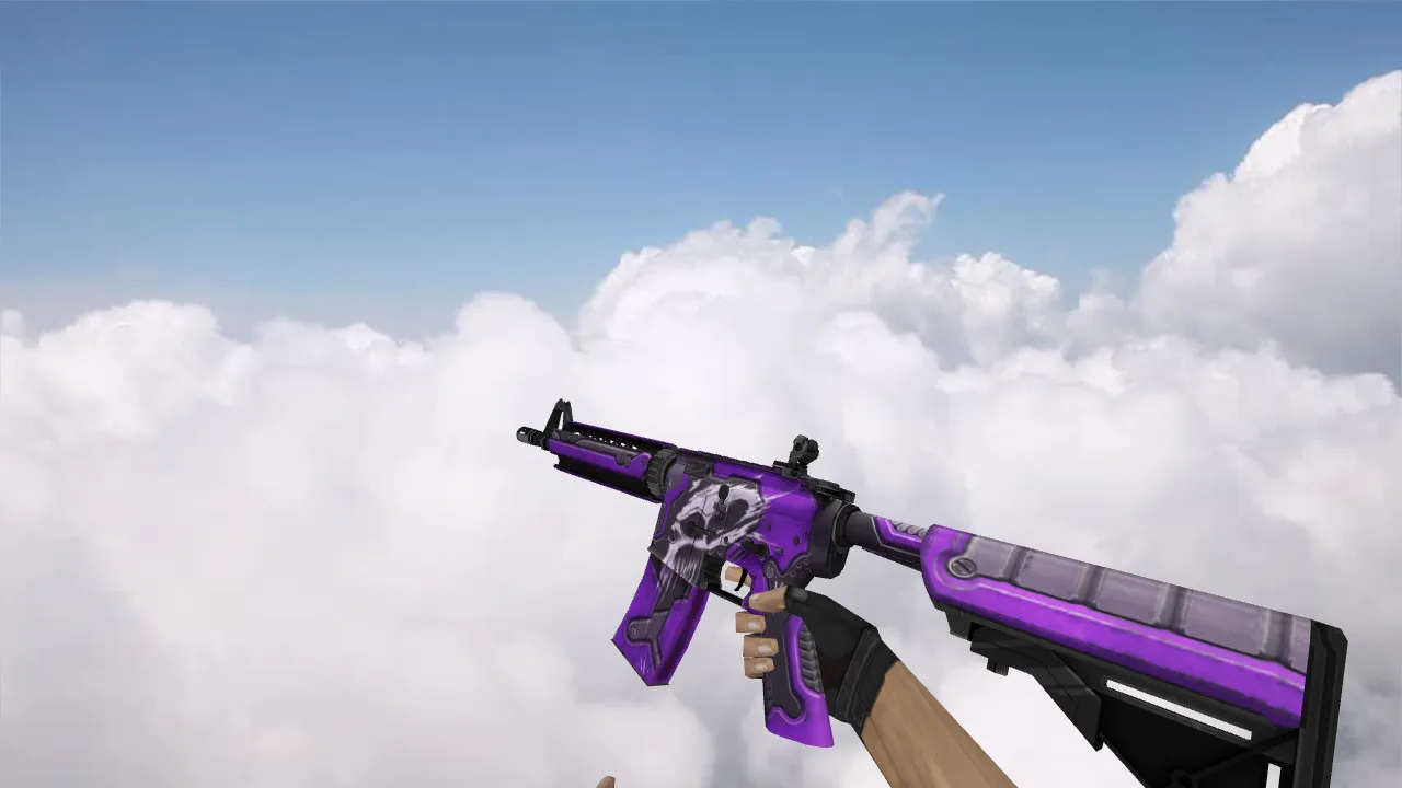 Скриншот Модель «M4A4 War Purple» (v_, p_, w_) для CS 1.6: звуки, осмотр, текстуры и анимации