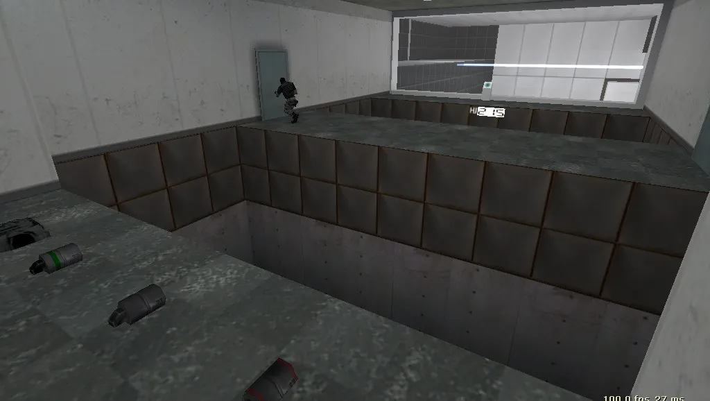 Скриншот  deathrun_aperture2 — карта для CS 1.6: точки, раунды, .nav и оптимизация