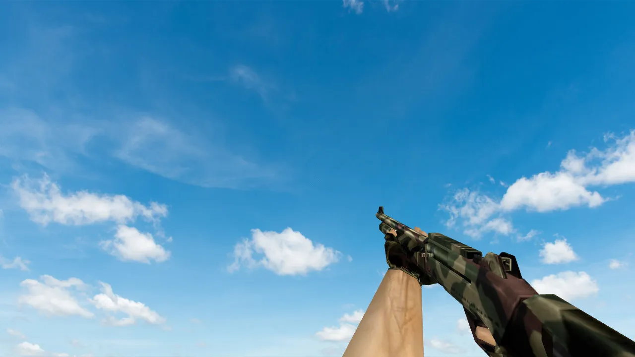 Скриншот  Пак моделей оружия «Полный пак камуфляж оружия» для CS 1.6: v_, p_, w_ модели, звуки, анимация осмотра