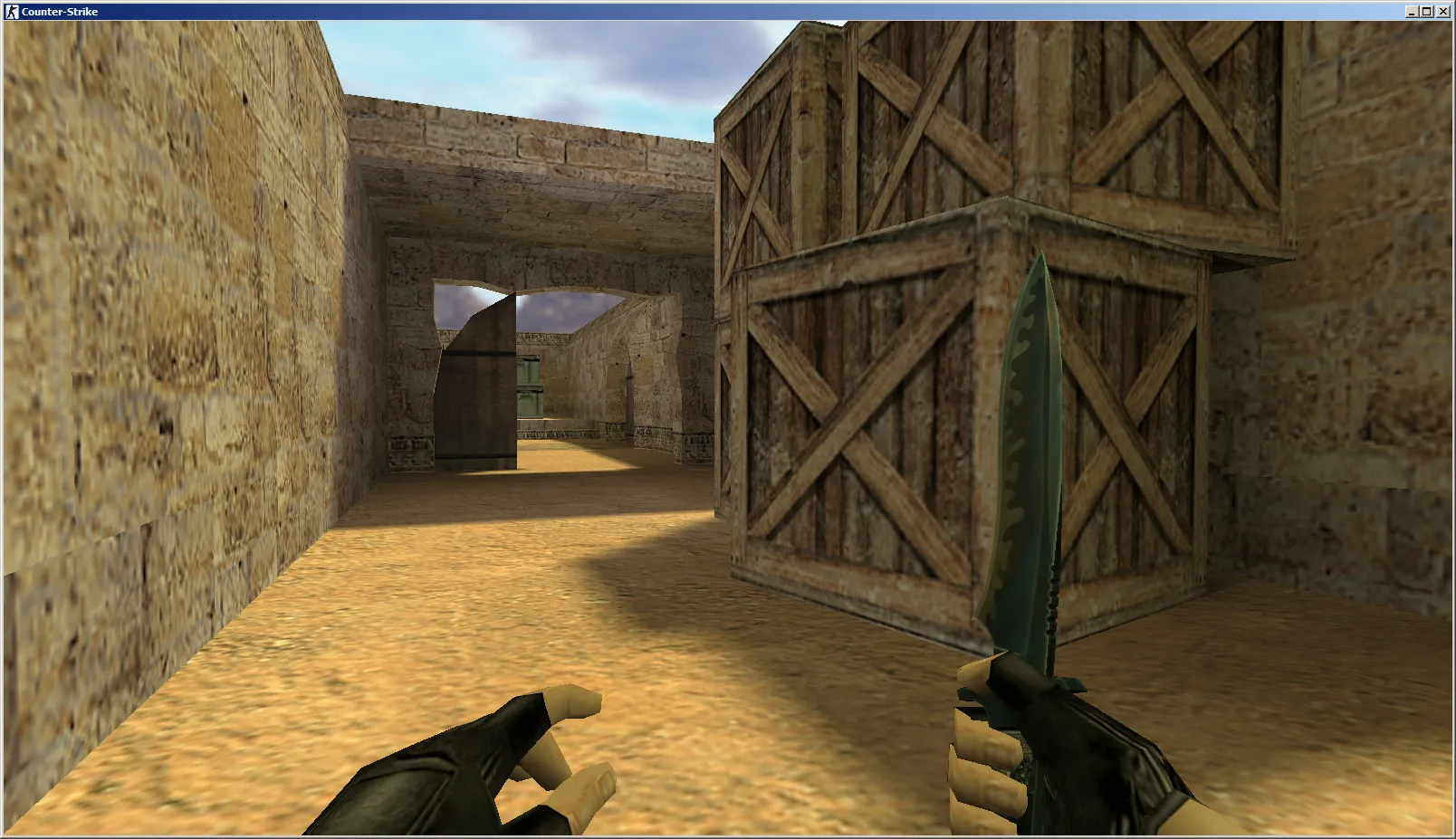 Скриншот  de_dust_bnd для CS 1.6: карта, точки для Т и КТ, bnd-стиль, .nav и оптимизация wpoly/epoly