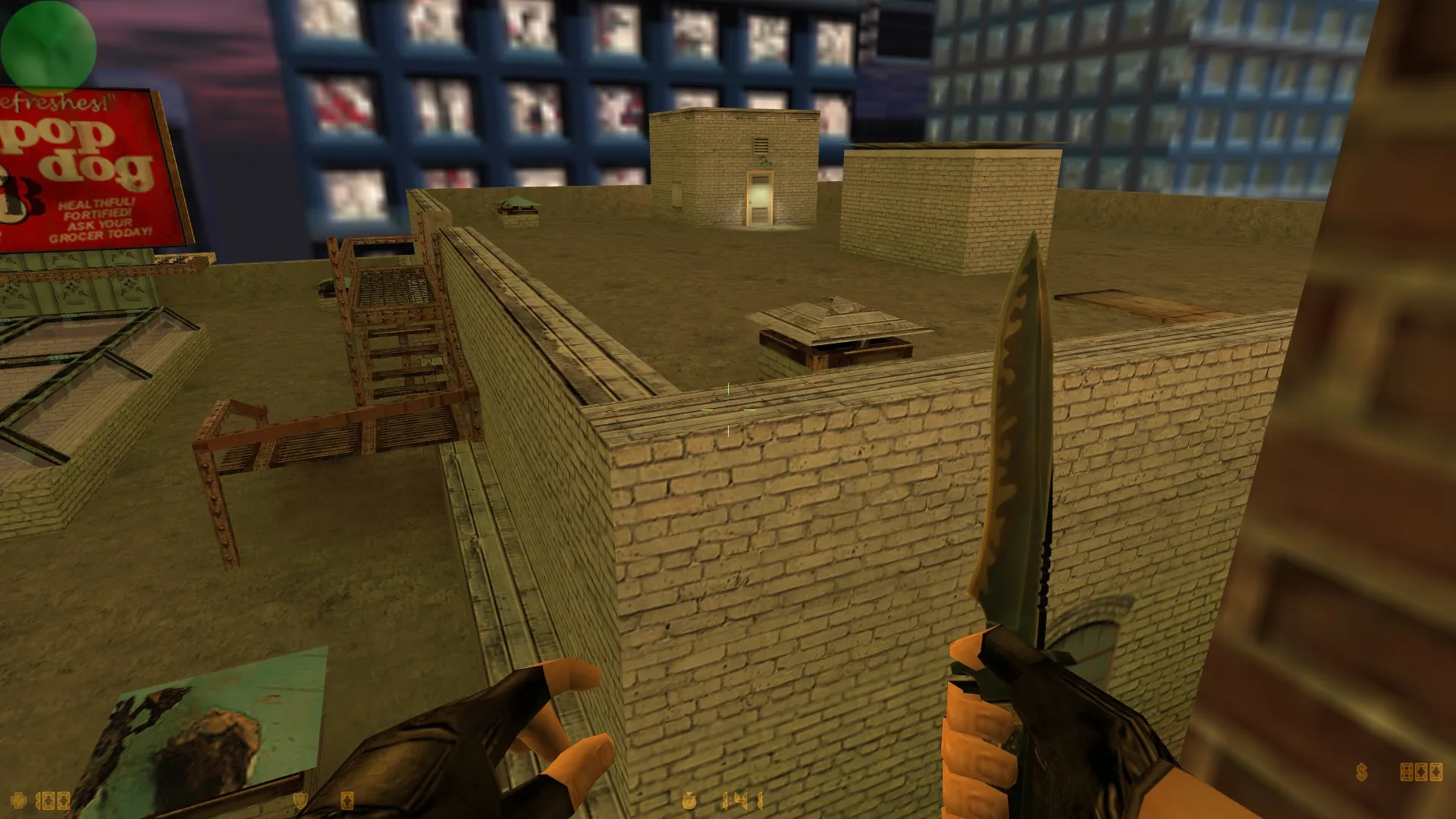 Скриншот  Карта de_roof_last_build для CS 1.6 - Тактические особенности и описание