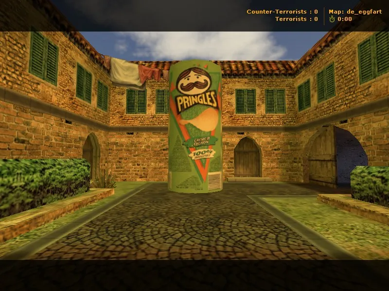 Скриншот  Карта de_eggfart для CS 1.6: баланс сторон, точки, .nav для ботов, оптимизация wpoly/epoly